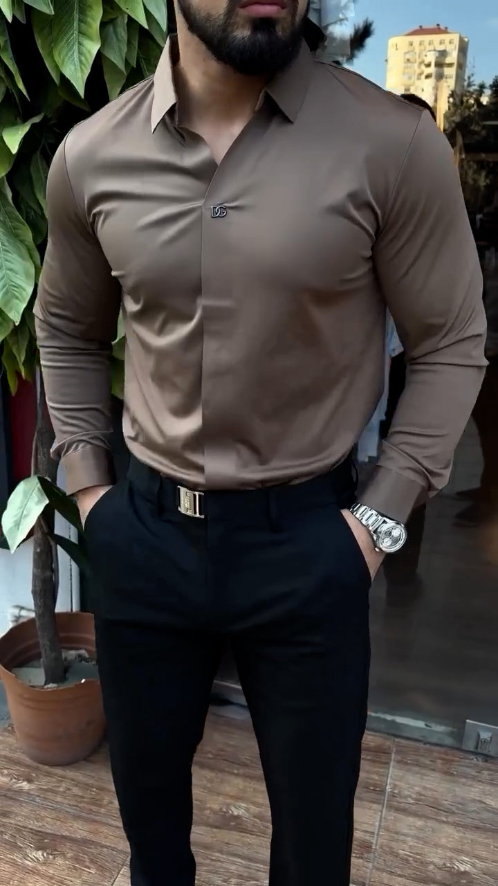 KAHVERENGİ DG GÖMLEK